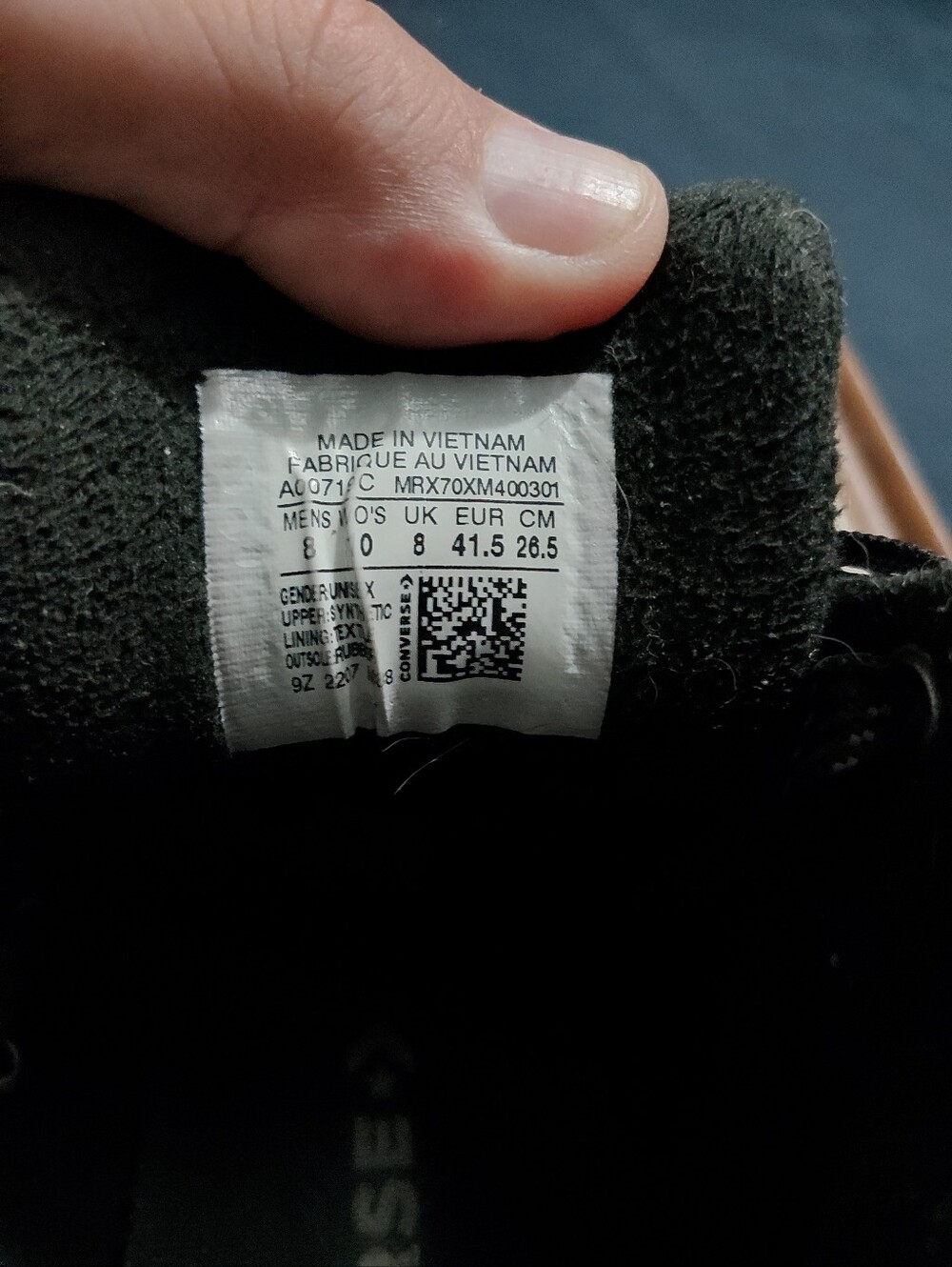 Converse Men's Black High-Top Sneakers - Picture 5 of 5